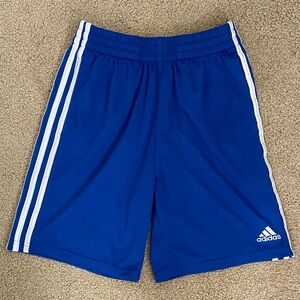 Adidas Blue and White Athletic Shorts